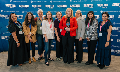 A group of women standing together